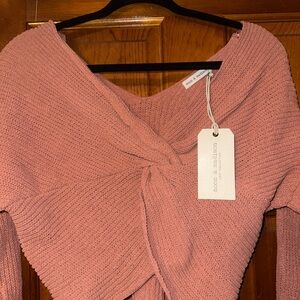 NWT Moon & Madison Blush Off-the-Shoulder Sweater